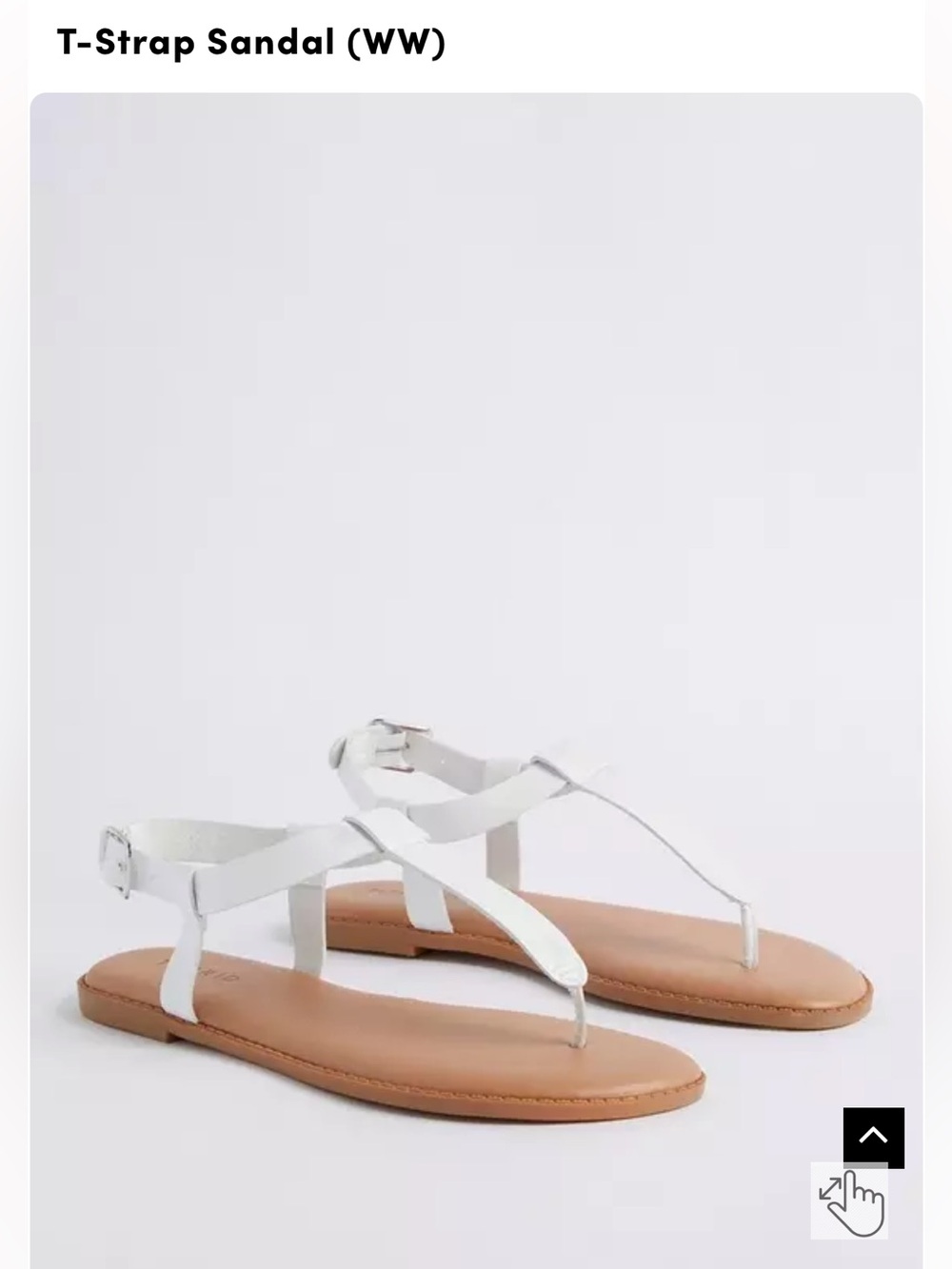 Torrid Sz 9.5 Wide- White T-Strap Sandal - Women's Casual Flat